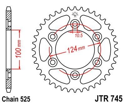 Звезда задняя JT Sprockets JTR745.39