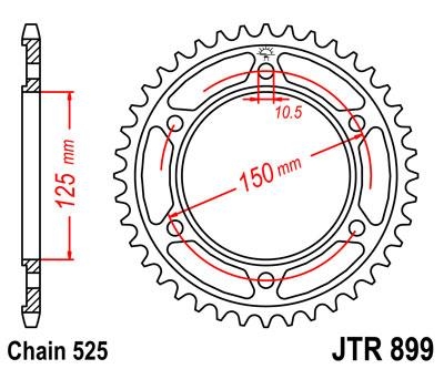 Звезда задняя JT Sprockets JTR899.42