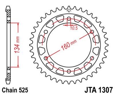 Звезда задняя JT Sprockets JTA1307.42