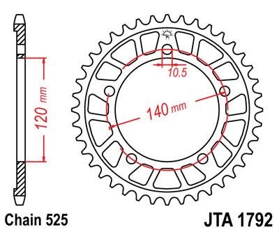 Звезда задняя JT Sprockets JTA1792.42