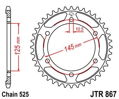 Звезда задняя JT Sprockets JTR867.44