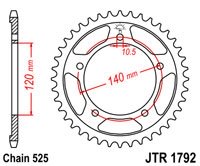 Звезда задняя JT Sprockets JTR1792.45