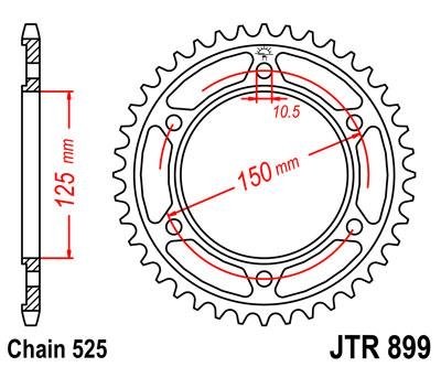 Звезда задняя JT Sprockets JTR899.45