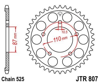 Звезда задняя JT Sprockets JTR807.45