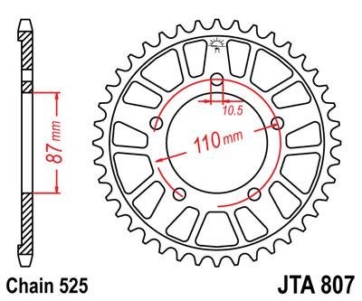 Звезда задняя JT Sprockets JTA807.46