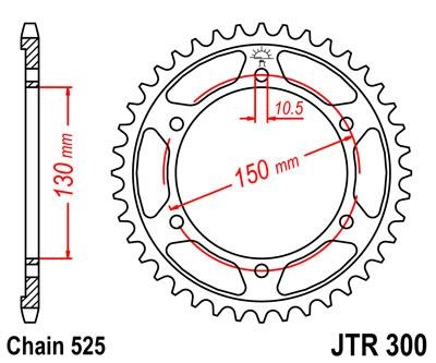 Звезда задняя JT Sprockets JTR300.49