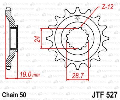 Звезда передняя JT Sprockets JTF527.17