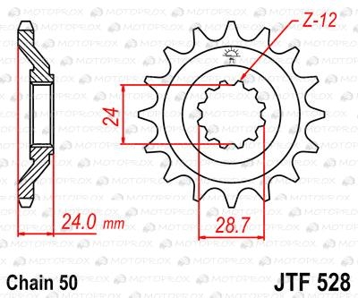 Звезда передняя JT Sprockets JTF528.17