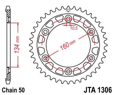 Звезда задняя JT Sprockets JTA1306.40