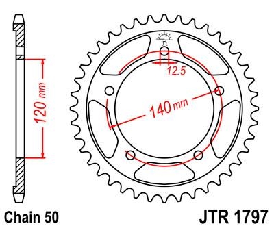 Звезда задняя JT Sprockets JTR1797.41