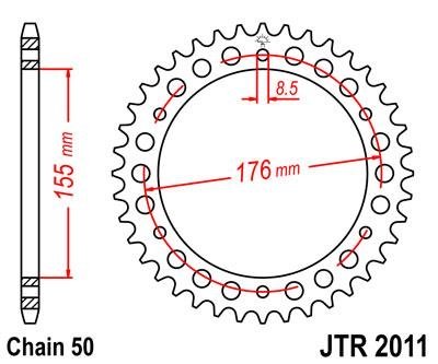 Звезда задняя JT Sprockets JTR2011.42