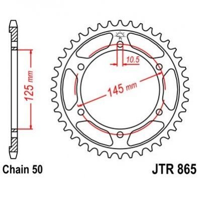 Звезда задняя JT Sprockets JTR865.43