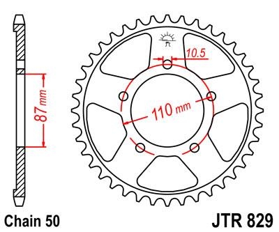 Звезда задняя JT Sprockets JTR829.43