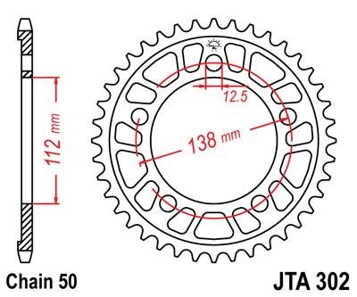 Звезда задняя JT Sprockets JTA302.45