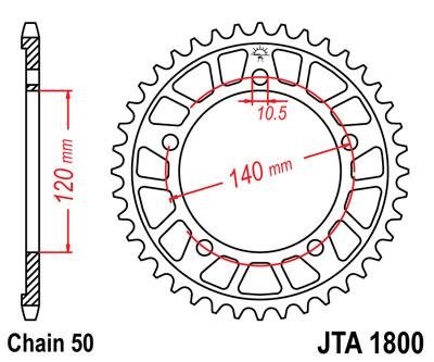 Звезда задняя JT Sprockets JTA1800.45