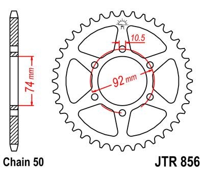 Звезда задняя JT Sprockets JTR856.45