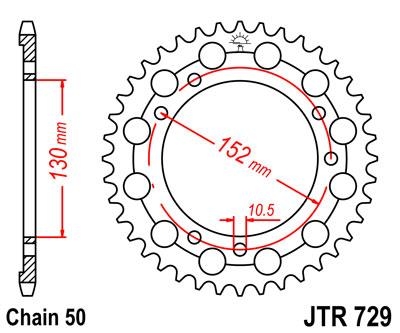 Звезда задняя JT Sprockets JTR729.46