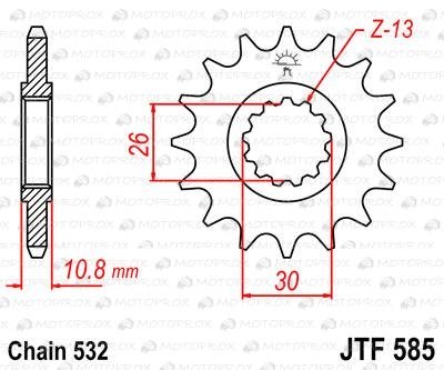 Звезда передняя JT Sprockets JTF585.17