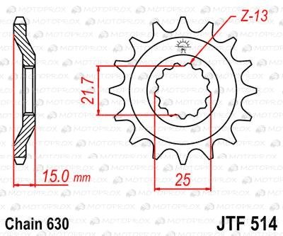 Звезда передняя JT Sprockets JTF514.15