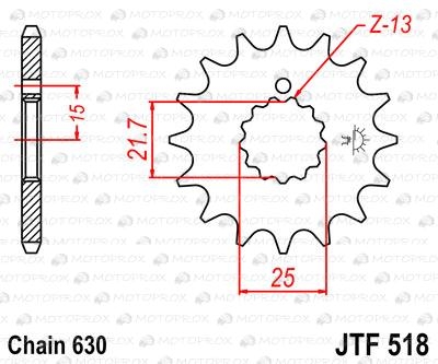 Звезда передняя JT Sprockets JTF518.13