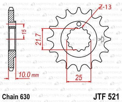 Звезда передняя JT Sprockets JTF521.15