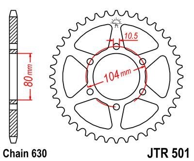 Звезда задняя JT Sprockets JTR501.38