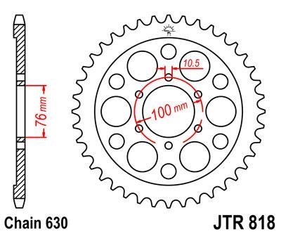 Звезда задняя JT Sprockets JTR818.41