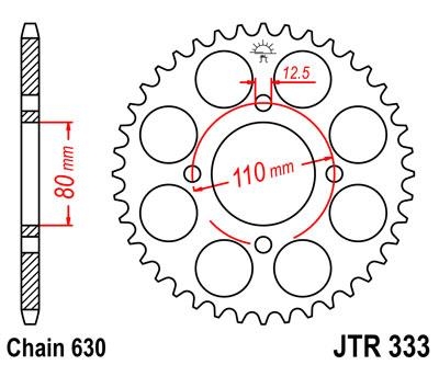 Звезда задняя JT Sprockets JTR333.43
