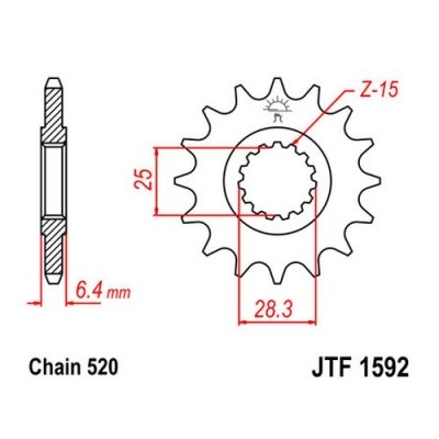 Звезда передняя JT Sprockets JTF1592.13