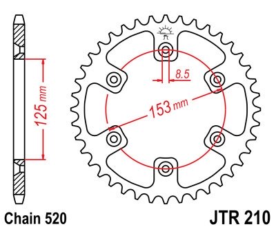 Звезда задняя JT Sprockets JTR210.40