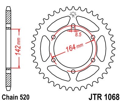 Зірка задня JT Sprockets JTR 1068.46