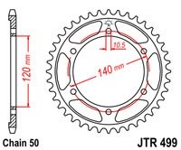 Звезда задняя JT Sprockets JTR 499.52