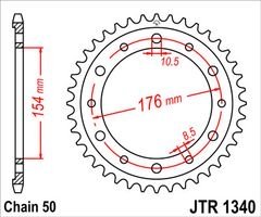 Звезда задняя JT Sprockets JTR1340.43ZBK