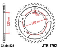 Зірка задня JT Sprockets JTR1792.47ZBK
