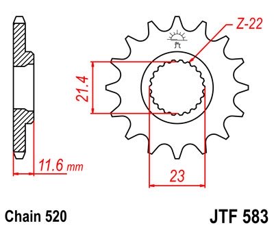 Звезда передняя JT Sprockets JTF583.14