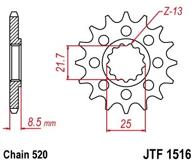 Звезда передняя JT Sprockets JTF1516.14