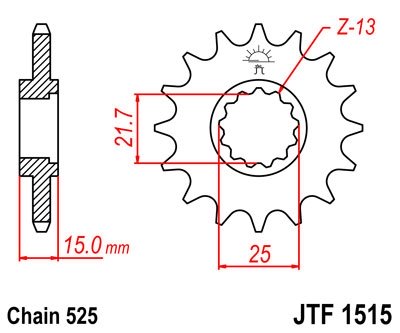 Звезда передняя JT Sprockets JTF1515.15