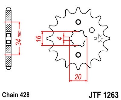 Звезда передняя JT Sprockets JTF1263.16