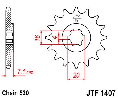 Звезда передняя JT Sprockets JTF1407.10