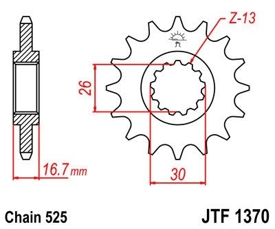 Звезда передняя JT Sprockets JTF1370.16