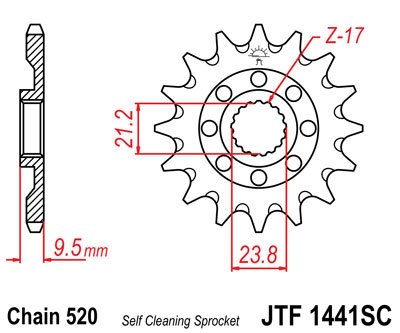 Звезда передняя JT Sprockets JTF1441.13SC