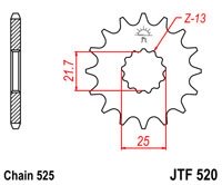 Звезда передняя JT Sprockets JTF520.15