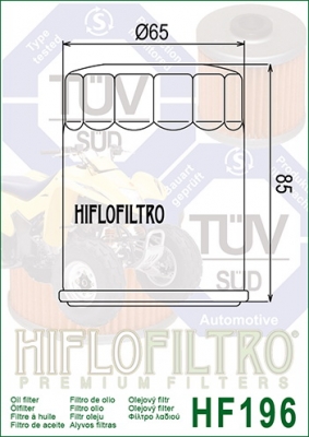 Фильтр масляный HifloFiltro HF196
