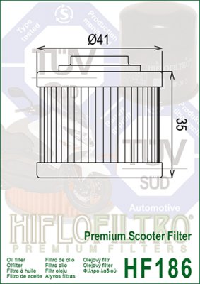 Фильтр масляный HIFLO HF186