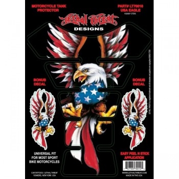 Наклейка на бак Lethal Threat USA Eagle