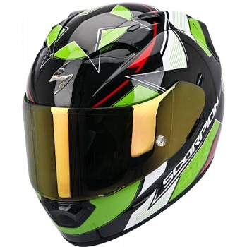 Мотошлем Scorpion Exo-1200 Air Stella Black-Green-Red L