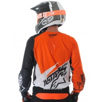 Кроссовая футболка (джерси) Alpinestars Techstar Orange-Black L