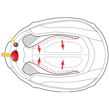 Мотошлем Scorpion Exo-510 Air Stage Black-Red L