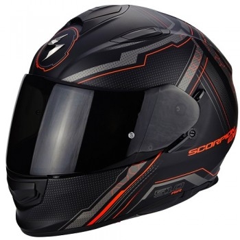 Мотошлем Scorpion Exo-510 Air Sync Matt Black-Neon Red XL