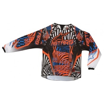 Кроссовая футболка (джерси) Alpinestars Charger (3761212) Black-Orange-Blue S